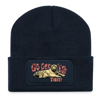 Go Get 'Em, Tiger! – Motivational Tiger - Recycled Patch Beanie - french navy - Front