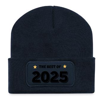 Best of 2025 - Beanie recyclé à patch - bleu marine - Devant
