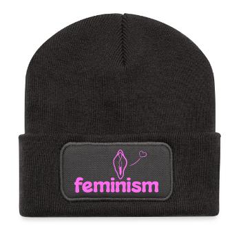 Feminism - Recycled Patch Beanie - dark grey - Front