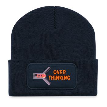 OVERTHINKING LIFE WISDOM - Recycled Patch Beanie - french navy - Front
