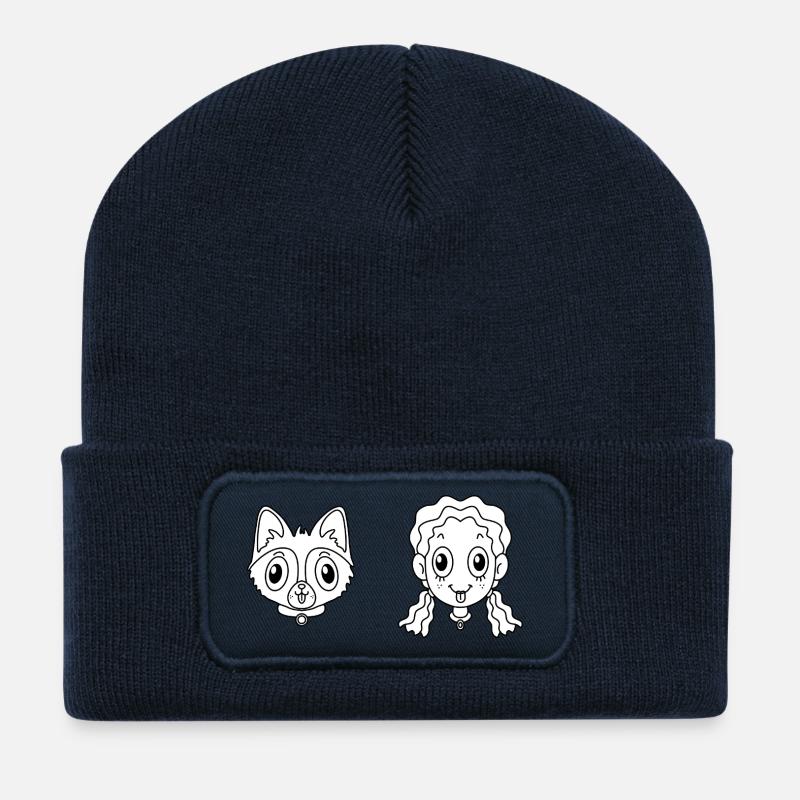 Haustier Hund - Recycelte Patch Beanie - French Navy