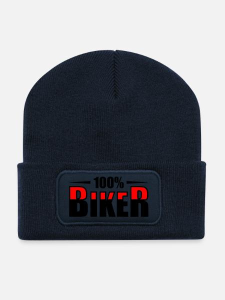 Motard Motard - Beanie recyclé à patch - bleu marine