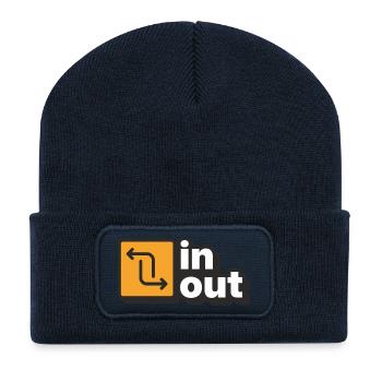 In out - Recycled Patch Beanie - french navy - Front