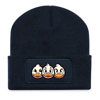 Chick Express Cartoon Design - Recycled Patch Beanie - french navy - Front