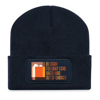 Whiskey Saying Whiskey Drinker Whiskey Lovers - Recycled Patch Beanie - french navy - Front