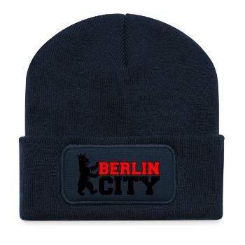 berlin_city_2 - Recycled Patch Beanie - french navy - Front