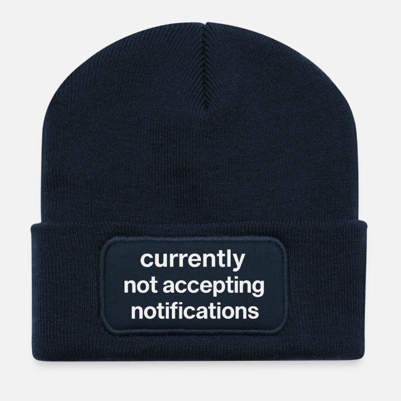 n’accepte actuellement pas les notifications - Beanie recyclé à patch - bleu marine