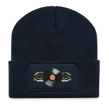 Vinyl_2 - Recycelte Patch Beanie - French Navy - Vorne