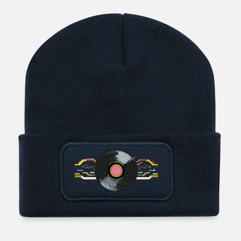 Vinyl_2 - Recycled Patch Beanie - french navy