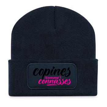 Freundinnen mögen beste Freundinnen - Recycelte Patch Beanie - French Navy - Vorne