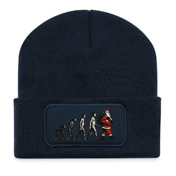T-shirt Père Noël drôle cadeau de Noël - Beanie recyclé à patch - bleu marine - Devant