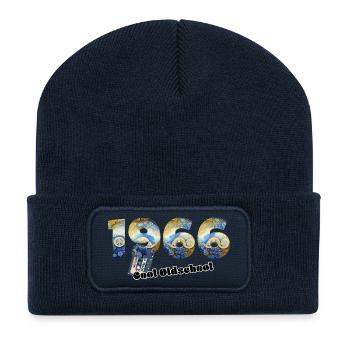 1966 Jahrgang Retro Vintage – Kassette – Cool Olds - Recycelte Patch Beanie - French Navy - Vorne