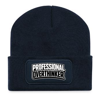 PROFESSIONAL OVERTHINKER INTROVERT - Recycled Patch Beanie - french navy - Front