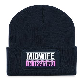 Hebamme - Recycelte Patch Beanie - French Navy - Vorne