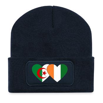Cœur du drapeau de la Côte d’Ivoire d’Algérie - Beanie recyclé à patch - bleu marine - Devant