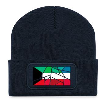 Flagge Kuwait - Recycelte Patch Beanie - French Navy - Vorne