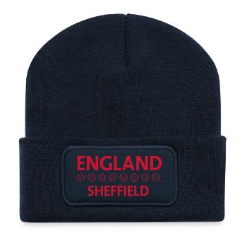 England Sheffield Crest Art - Recycled Patch Beanie - french navy - Front