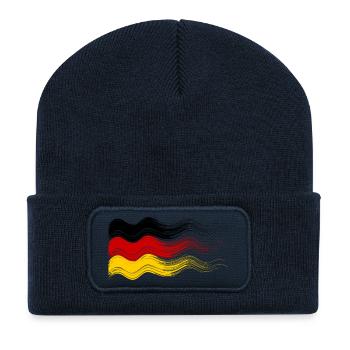ALLEMAGNE ALLEMAGNE EUROPE FAN DE SPORT ALLEMAND - Beanie recyclé à patch - bleu marine - Devant