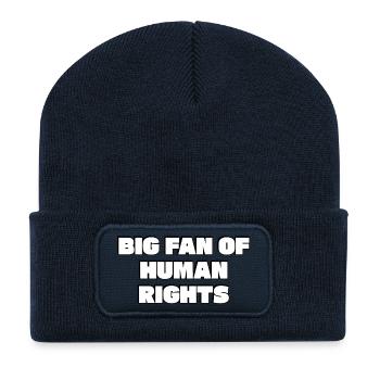 Déclaration audacieuse des droits de l’homme - Beanie recyclé à patch - bleu marine - Devant