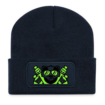 Dachs Zuckertueten Logo - Recycelte Patch Beanie - French Navy - Vorne