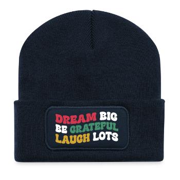Pensée positive Motivation inspirante - Beanie recyclé à patch - bleu marine - Devant