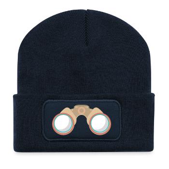 Binoculars - Recycled Patch Beanie - french navy - Front