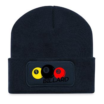 Billard - Recycelte Patch Beanie - French Navy - Vorne