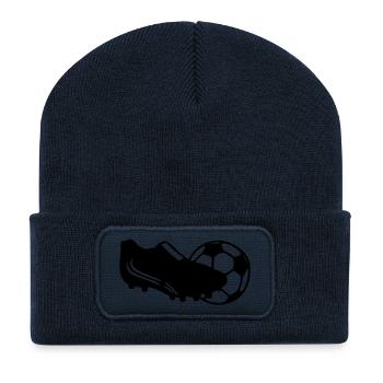fussball+schuh - Recycelte Patch Beanie - French Navy - Vorne