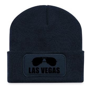 Coole Las Vegas Sonnenbrille - Recycelte Patch Beanie - French Navy - Vorne