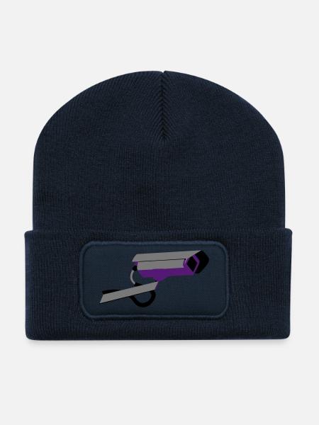 Überwachungskamera - Recycelte Patch Beanie - French Navy