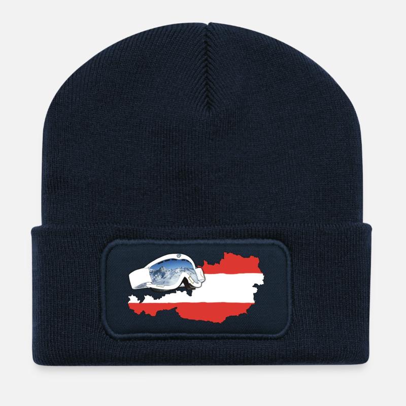 Österreich Goggles - Recycelte Patch Beanie - French Navy