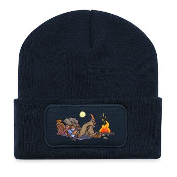Cowboys - hält ein Nickerchen - Recycelte Patch Beanie - French Navy - Vorne