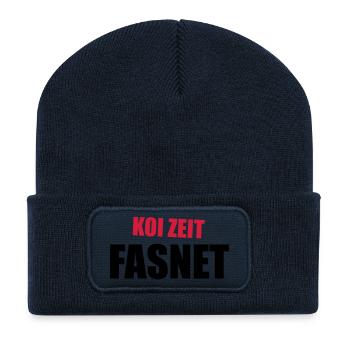 Koi Zeit Fasnet - Recycelte Patch Beanie - French Navy - Vorne