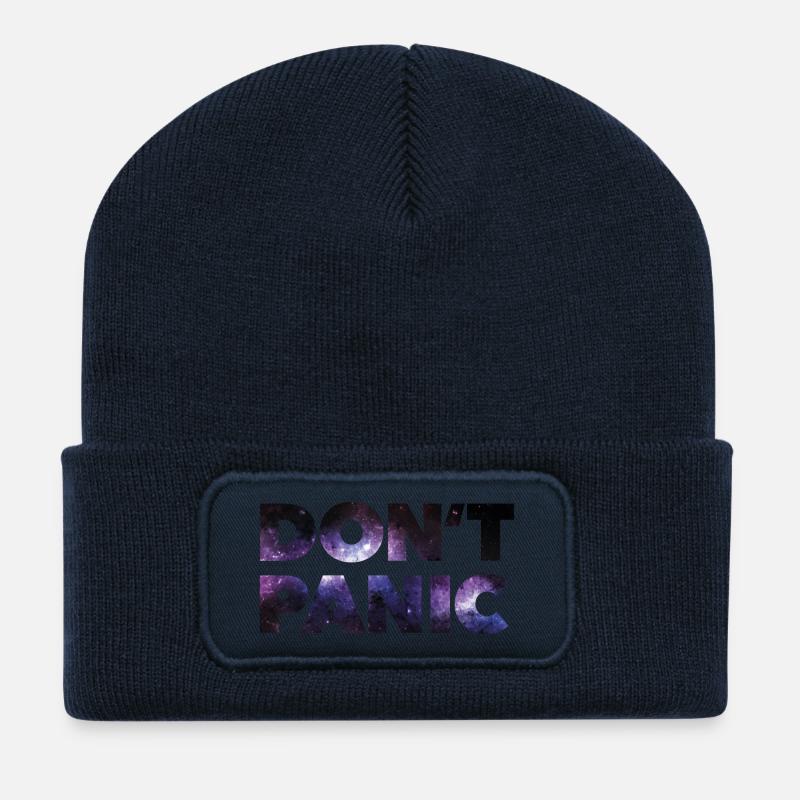 Do not panic * - Recycled Patch Beanie - french navy