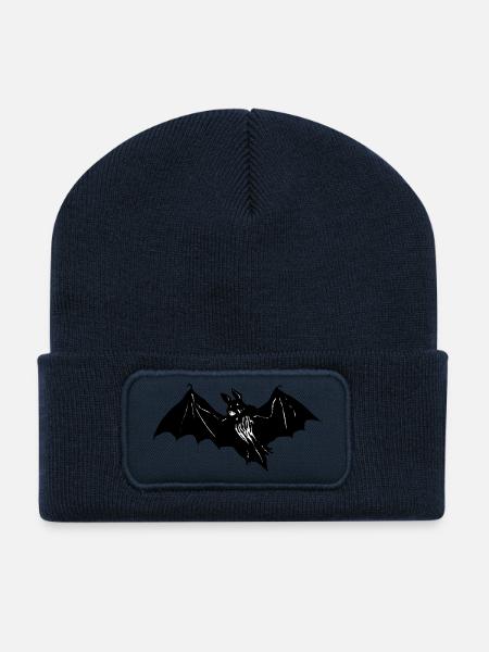 Fledermaus - Recycelte Patch Beanie - French Navy