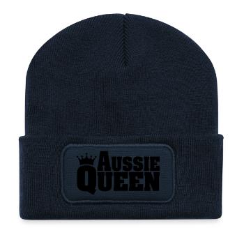 AUSTRALIEN Australian Shepherd QUEEN - Beanie recyclé à patch - bleu marine - Devant