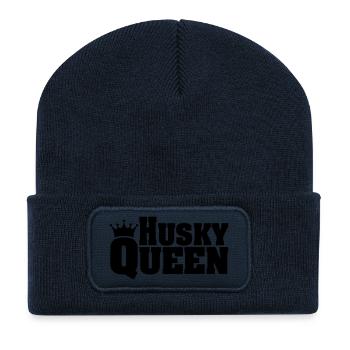 HUSKY QUEEN - Recycelte Patch Beanie - French Navy - Vorne