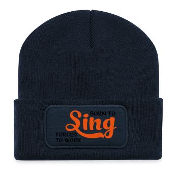 2541614 15358931 sing - Recycled Patch Beanie - french navy - Front