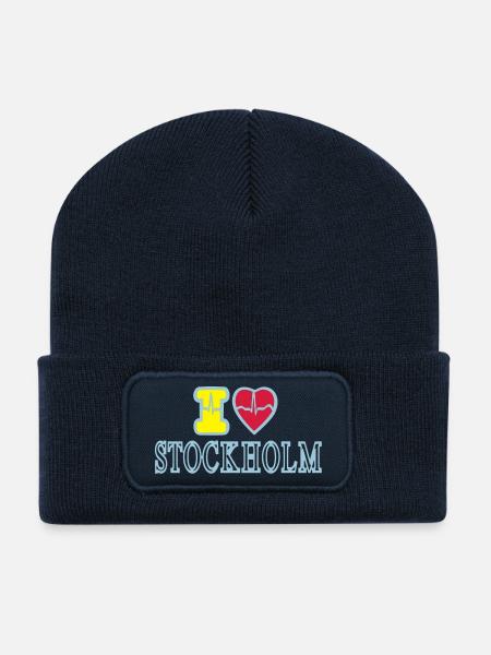 STOCKHOLM - Recycled Patch Beanie - french navy