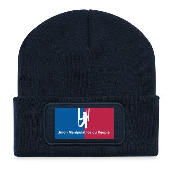 Manipulative Volksunion - Recycelte Patch Beanie - French Navy - Vorne