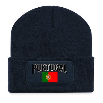 Portugal - Beanie recyclé à patch - bleu marine - Devant