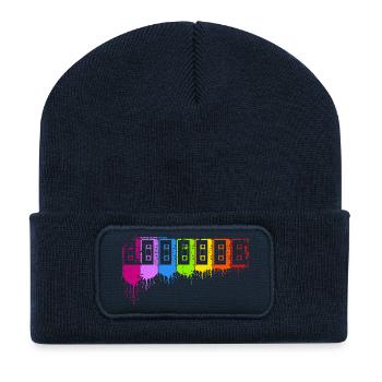 Rainbow Cassettes - Recycelte Patch Beanie - French Navy - Vorne