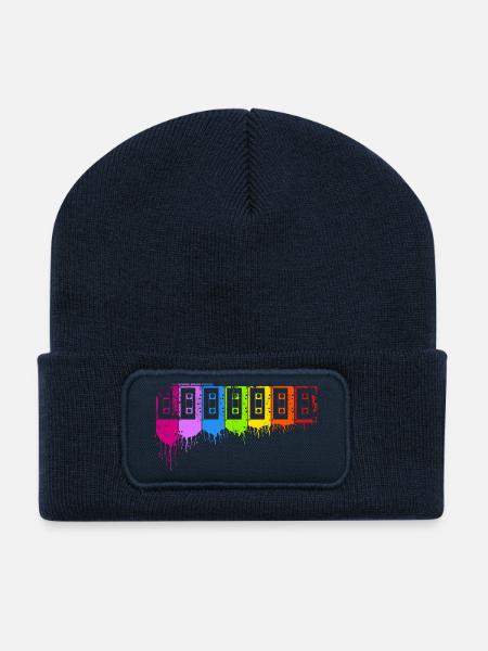 Rainbow Cassettes - Recycled Patch Beanie - french navy