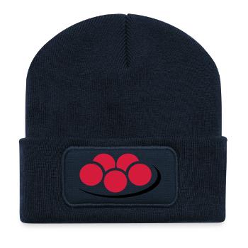 Schwarzwald-Bollenhut-Piktogramm - Recycelte Patch Beanie - French Navy - Vorne