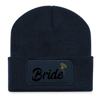 Mariée mariée t-shirt I Bachelorette Party JGA - Beanie recyclé à patch - bleu marine - Devant