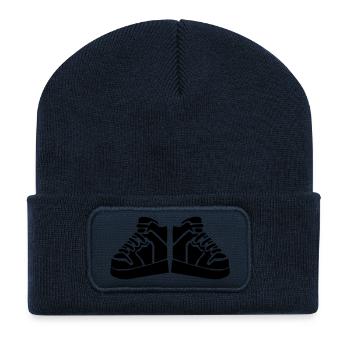 hitops - Beanie recyclé à patch - bleu marine - Devant