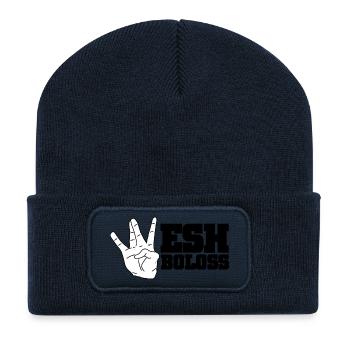 Wesh Boloss - Swag T-shirt - Beanie recyclé à patch - bleu marine - Devant