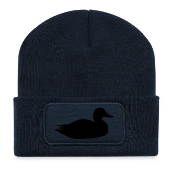 duck_f1 - Beanie recyclé à patch - bleu marine - Devant