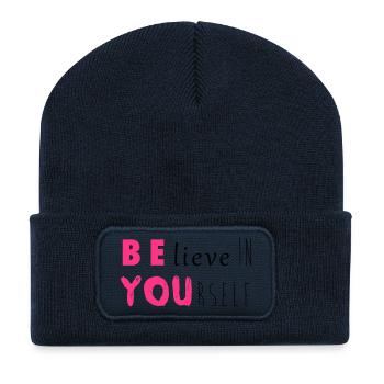 Be you - Recycelte Patch Beanie - French Navy - Vorne