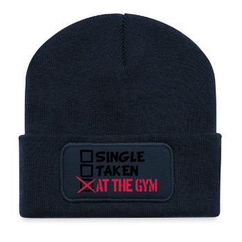 gym bodybuilder muskeln trainieren gewicht - Recycelte Patch Beanie - French Navy - Vorne